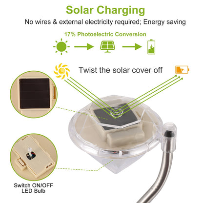 Solar Garden Light Outdoor Diamond LED Light - Home Brains And Brawn