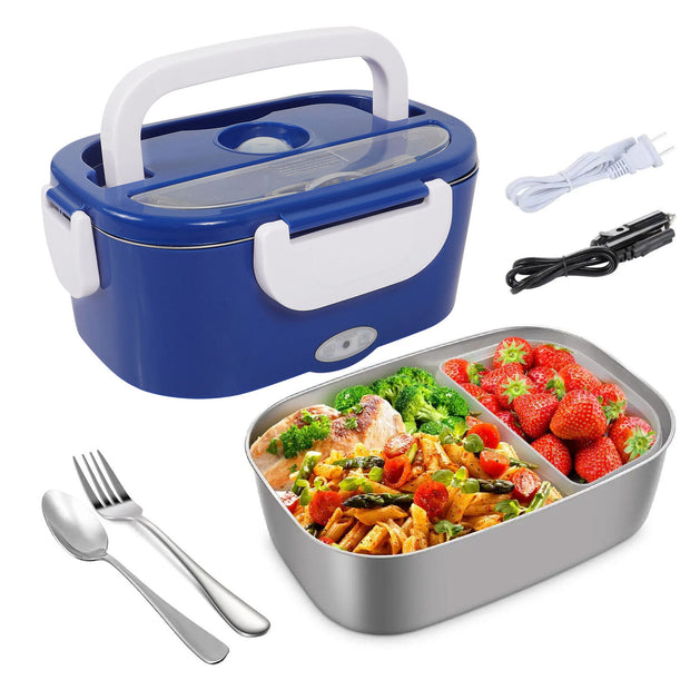 Electric Lunch Box Portable for Car Office Food Warmer Heater Container 40W - Home Brains And Brawn