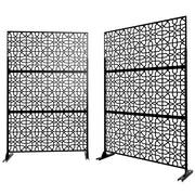 Laser Cut Metal Privacy Screen;  24"*48"*3 panels - Home Brains And Brawn