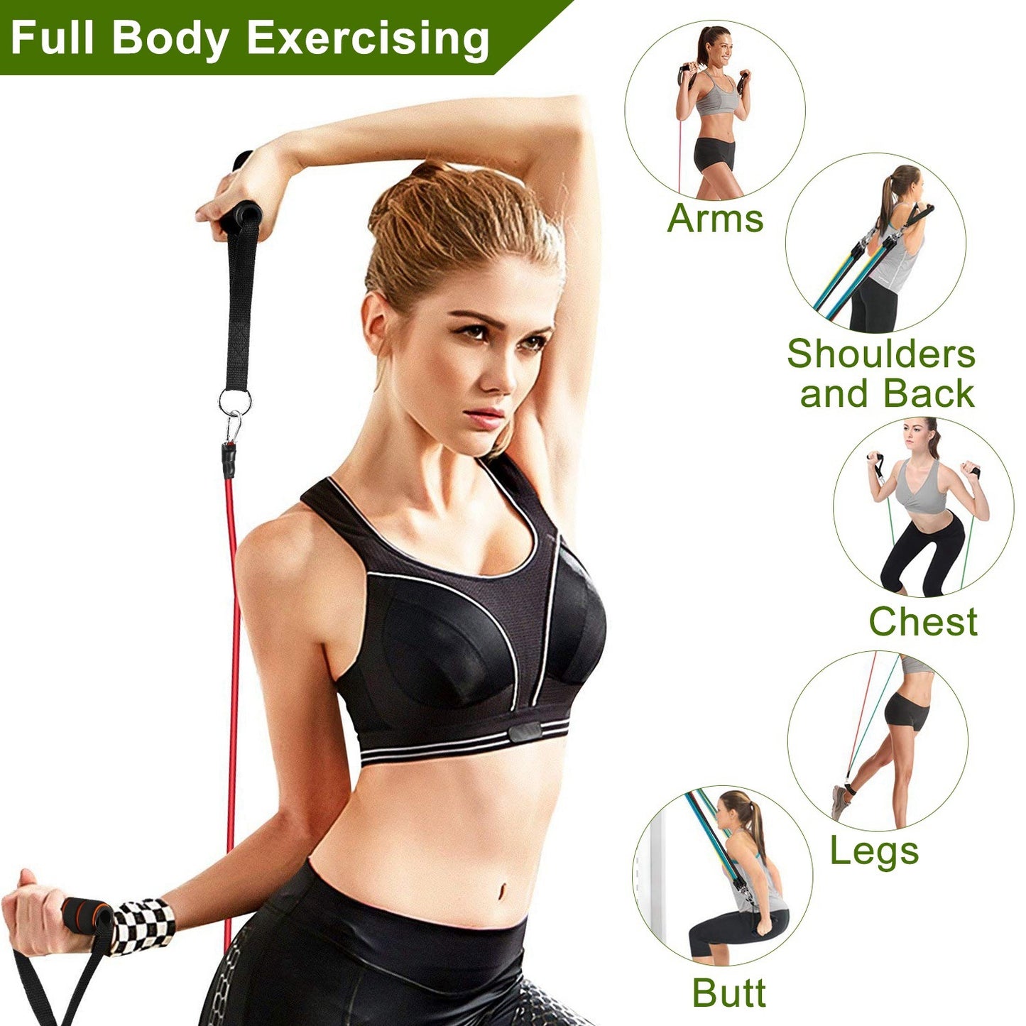 11Pcs Resistance Bands Set