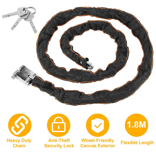 Heavy Duty Security Lock Bicycle Motorcycle Motor Bike Chain Lock - HomeBrainsandBrawn