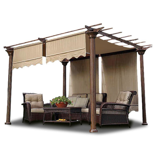 Pergola Canopy Replacement Cover Beige - Home Brains And Brawn