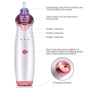 Electric Blackhead Remover Pore Vacuum Suction Diamond Dermabrasion Face Cleaner - Home Brains And Brawn