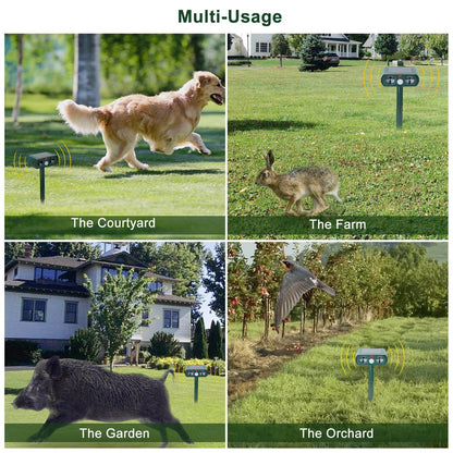 Ultrasonic Animal Repeller Solar Powered Motion Sensor Repellent - Home Brains And Brawn