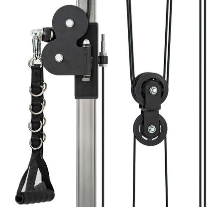 Lat Pulldown Machine Home Gym Fitness Silver - Home Brains And Brawn