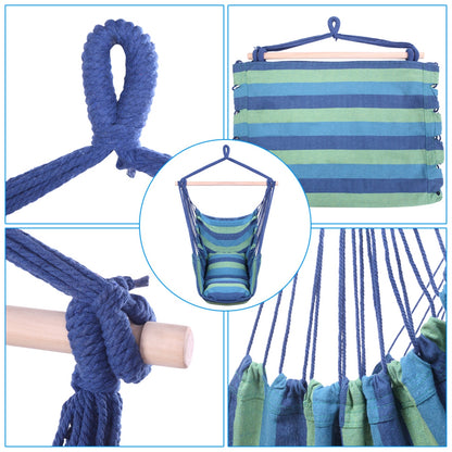 Hammock Chair Distinctive Cotton Canvas Hanging Rope Chaircanvas cloth - HomeBrainsandBrawn