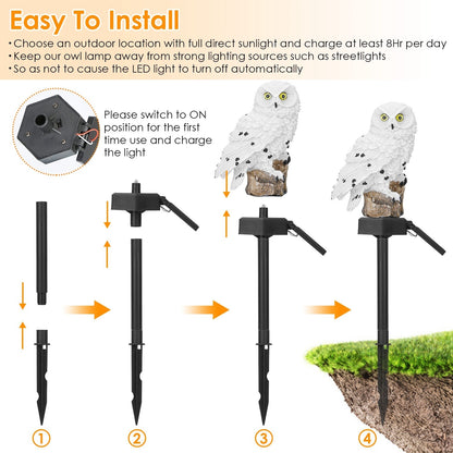 Solar Powered Owl Garden Light - HomeBrainsandBrawn