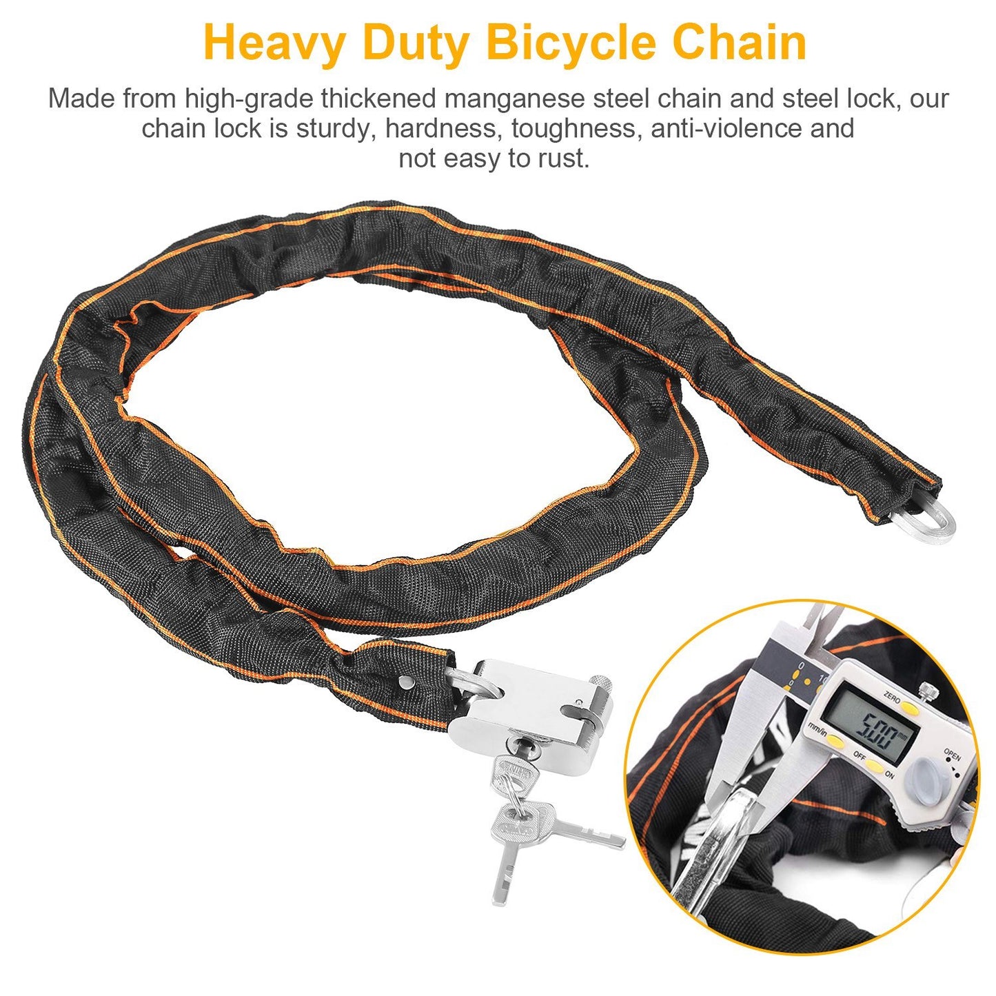 Heavy Duty Security Lock Bicycle Motorcycle Motor Bike Chain Lock