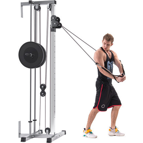 Lat Pulldown Machine Home Gym Fitness Silver - Home Brains And Brawn
