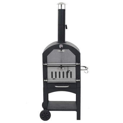 Charcoal Fired Outdoor Pizza Oven with Fireclay Stone - Home Brains And Brawn