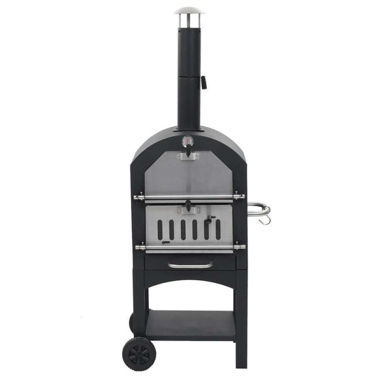 Charcoal Fired Outdoor Pizza Oven with Fireclay Stone - Home Brains And Brawn
