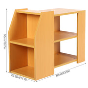 3 Tier Modern Bookshelf Storage Rack Sofa Side Table - Home Brains And Brawn