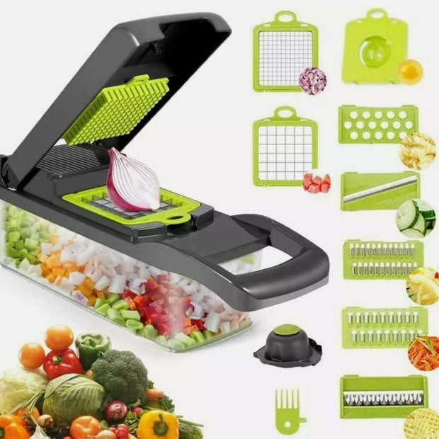 Multifunction Vegetable Fruit Slicer Chopper Food Container - Home Brains And Brawn