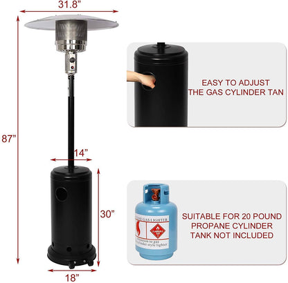 Bosonshop Outdoor Propane Heater Portable Patio Heater - HomeBrainsandBrawn