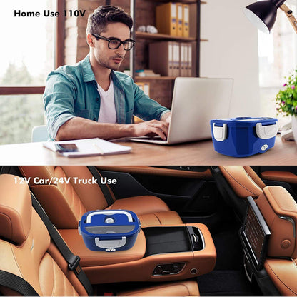 Electric Lunch Box Portable for Car Office Food Warmer Heater Container 40W - Home Brains And Brawn