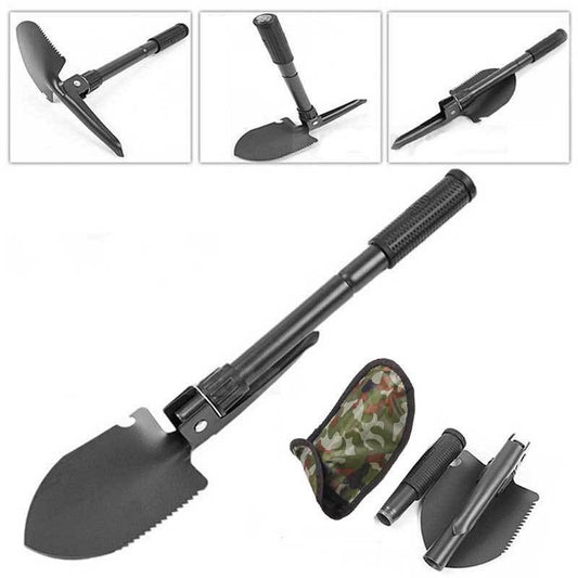 Multi-Function Military Portable Folding Camping Shovel; Garden Outdoor Tool - Home Brains And Brawn