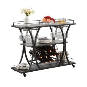 Industrial Bar Cart Kitchen Bar&Serving Cart - HomeBrainsandBrawn