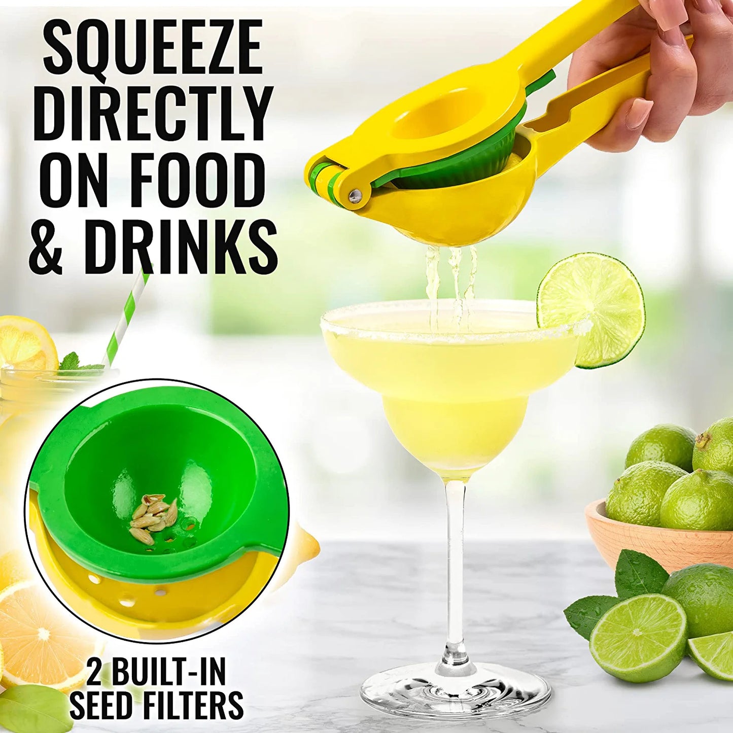 Metal 2-In-1 Lemon Lime Squeezer