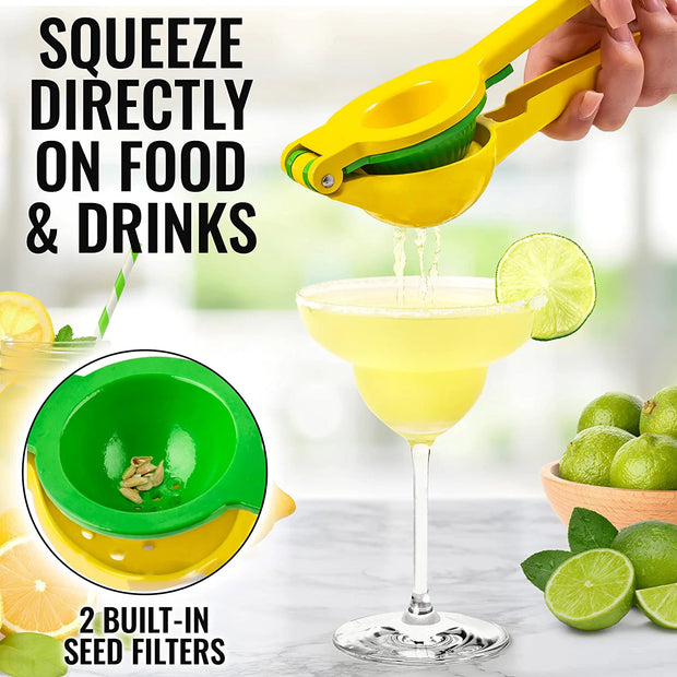 Metal 2-In-1 Lemon Lime Squeezer - Home Brains And Brawn