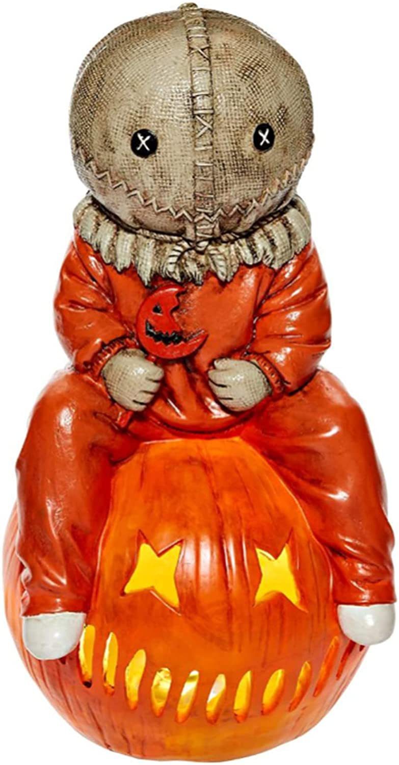 Halloween Michael Myers Pumpkin Statue LED Light