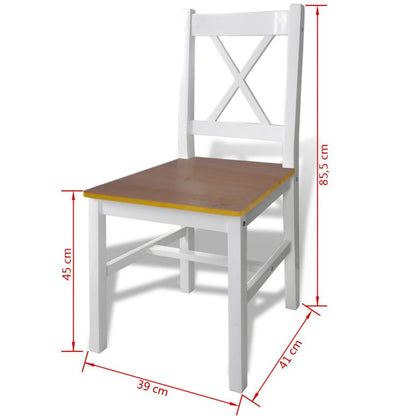 Wooden Table with 4 Wooden Chairs Furniture Set Brown - Home Brains And Brawn