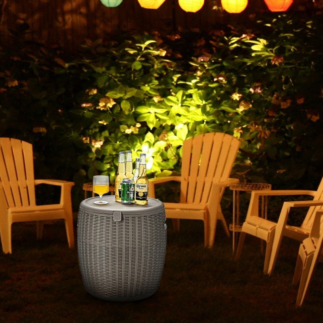 Patio Rattan Cool Bar Cocktail Table Side Table XH