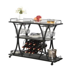 Industrial Bar Cart Kitchen Bar&Serving Cart - HomeBrainsandBrawn