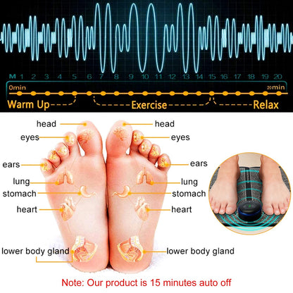 EMS Foot Massage Pad Electric Stimulator Massager Unit Rechargeable Leg Reshaping Muscle Pain Relax - Home Brains And Brawn