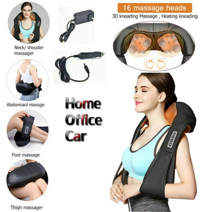Electric Shoulder & Neck Kneading Massager Massage Cape Body Muscle Pain - Home Brains And Brawn