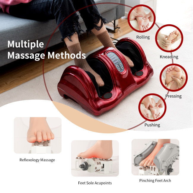 Therapeutic Shiatsu Foot Massager with High Intensity Rollers