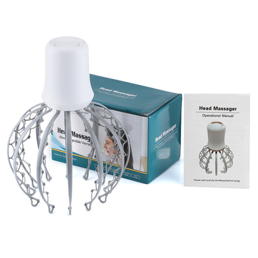 Electric Octopus Claw Scalp Massager Stress Relief Therapeutic Head - Home Brains And Brawn