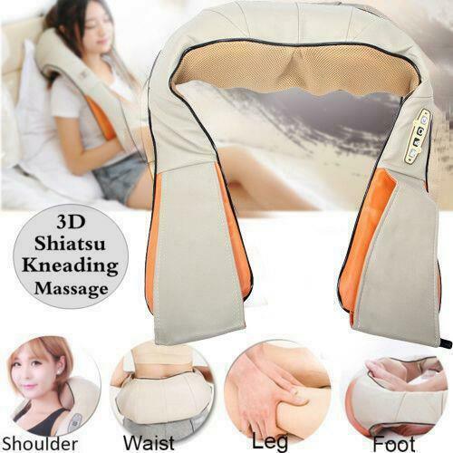 Back and Shoulder Shiatsu Massager Electric Neck Massage Pillow with Heating - Home Brains And Brawn