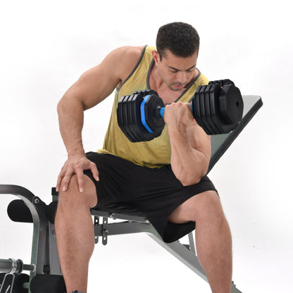 Adjustable Dumbbell - 55lb Single Dumbbell with Anti-Slip Handle - Home Brains And Brawn
