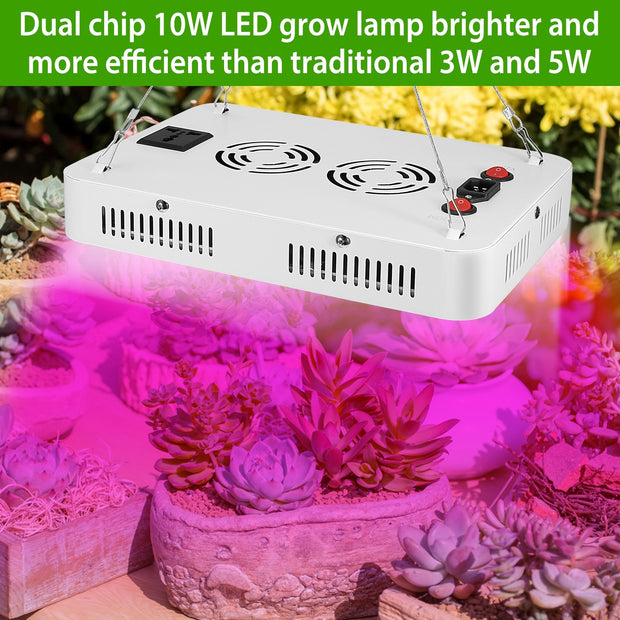 LED Grow Light 1000W 380-800nm Plant Grow Light - Home Brains And Brawn
