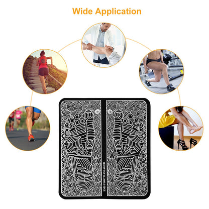 EMS Foot Massage Pad Electric Stimulator Massager Unit Rechargeable Leg Reshaping Muscle Pain Relax - Home Brains And Brawn