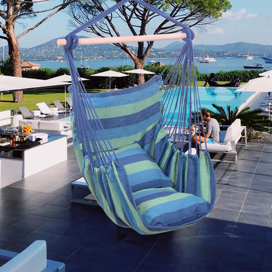 Hammock Chair Distinctive Cotton Canvas Hanging Rope Chaircanvas cloth - HomeBrainsandBrawn