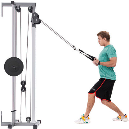 Lat Pulldown Machine Home Gym Fitness Silver - Home Brains And Brawn