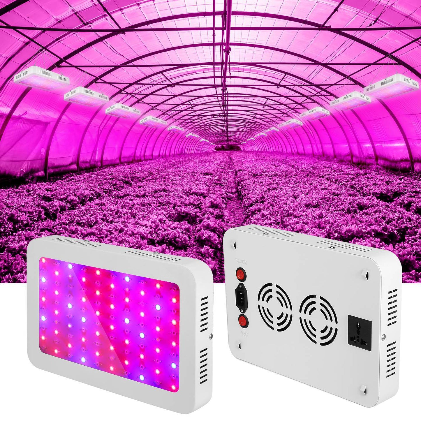 LED Grow Light 1000W 380-800nm Plant Grow Light