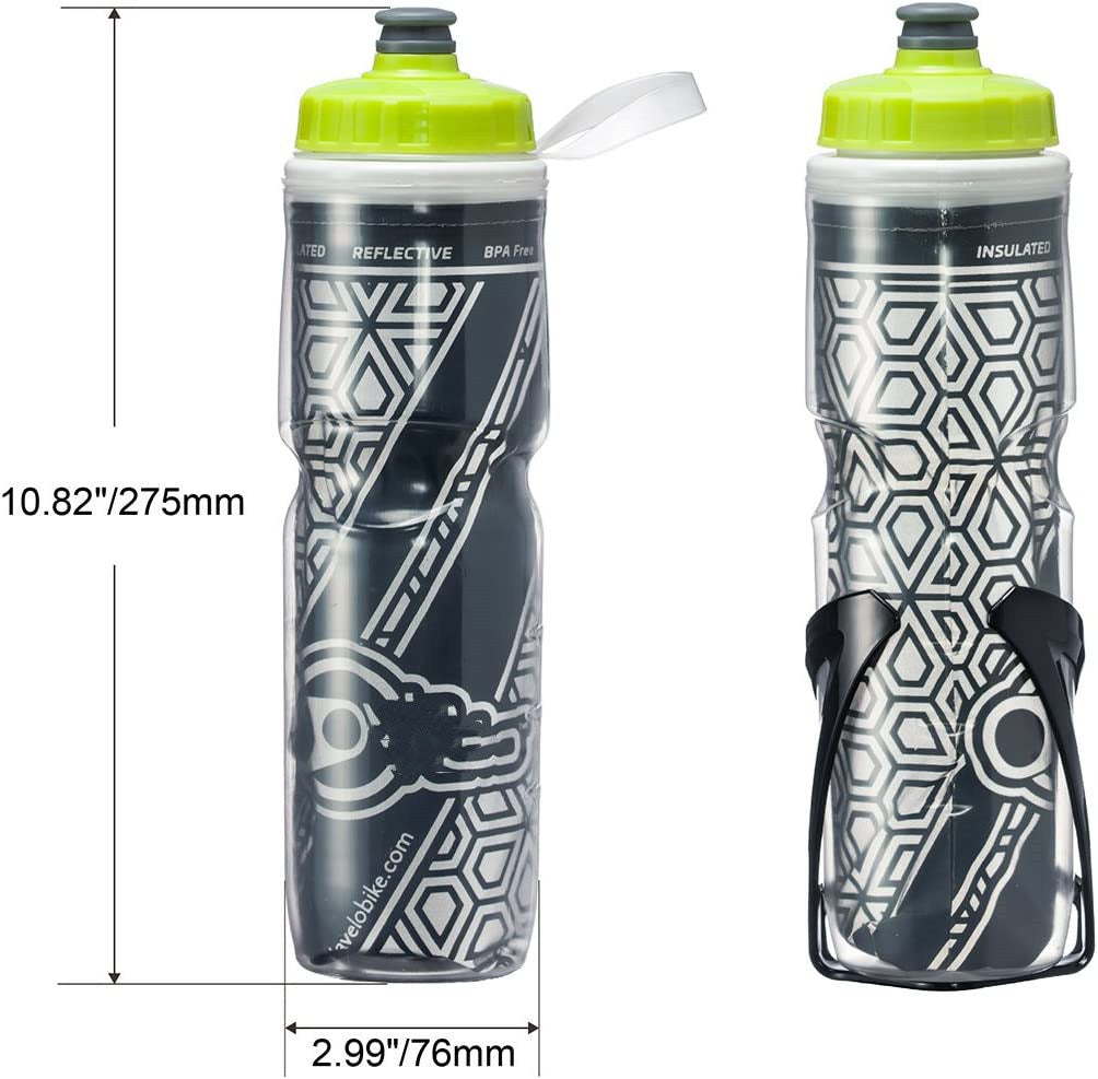 Bicycle Reflective Insulated Water Bottle
