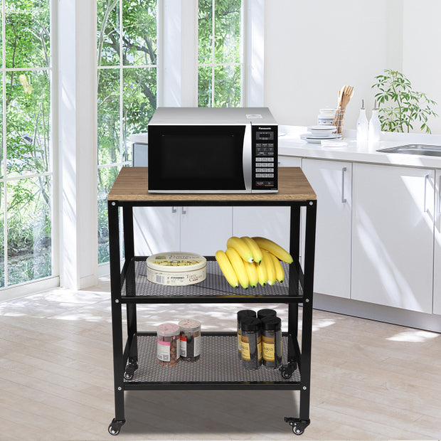 3-Tier Kitchen Microwave Cart - HomeBrainsandBrawn