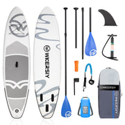 inflatable paddle board 10'6 including isup paddle, paddleboard backpack, pump, leash - Home Brains And Brawn