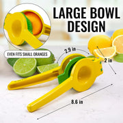 Metal 2-In-1 Lemon Lime Squeezer - Home Brains And Brawn