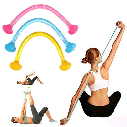 Yoga Pilates Elastic Pull Rope Gym Fitness Workout Silicone Resistance Band - Home Brains And Brawn