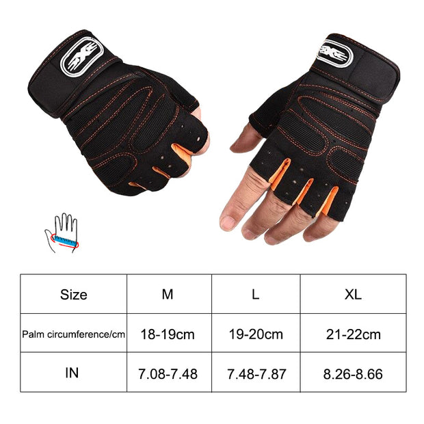 Gloves Weight Exercises Half Finger Lifting Gloves Body Building Training Sport Gym Fitness Gloves for Men Women - Home Brains And Brawn