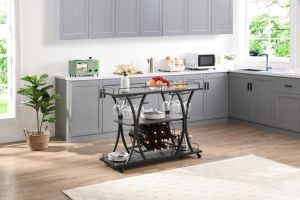 Industrial Bar Cart Kitchen Bar&Serving Cart - HomeBrainsandBrawn