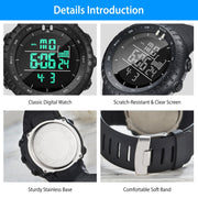 Digital Men Sports Watch Water-Resistant Military Tactical Wrist Watch - Home Brains And Brawn