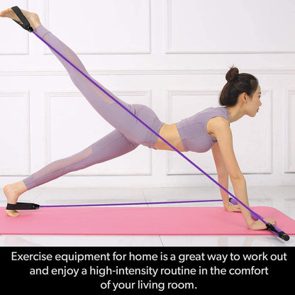 2 Latex Exercise Resistance Band - 2-Section Sticks - Home Brains And Brawn