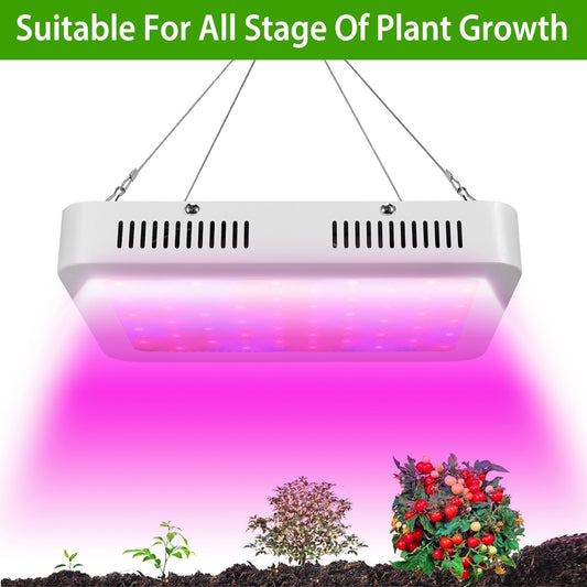 LED Grow Light 1000W 380-800nm Plant Grow Light - Home Brains And Brawn