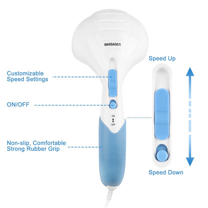 Electric Massager Handheld Full Body Percussion Massager - Home Brains And Brawn