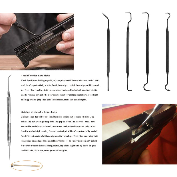 12pcs Gun Cleaning Brushes Kits Practical Beginner - Home Brains And Brawn